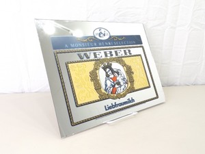 lot 33 image: RARE Monsieur Henri Weber Beer Liebfraumilch Beer Advertising Mirror