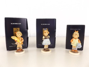 lot 38 image: 3 Vintage Hummel Exclusive Collectors Club Girl Figurines&nbspin Original Boxes
