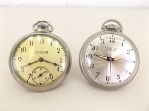 lot 49 image: 2 Working Vintage Ingraham And Westclox Dollar Pocket Watches