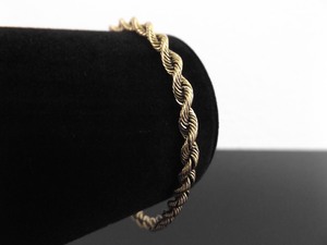 lot 54 image: 14k Yellow Gold Cable Rope Bracelet