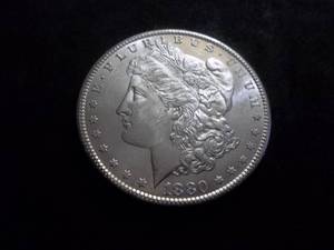 lot 6 image: 1880 S Morgan Silver Dollar