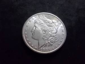 lot 7 image: 1881 S Morgan Silver Dollar