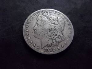 lot 26 image: 1892 S Morgan Silver Dollar