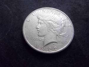 lot 43 image: 1922 S  Silver Peace Dollar