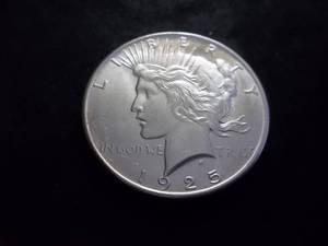 lot 49 image: 1925 Peace Silver Dollar