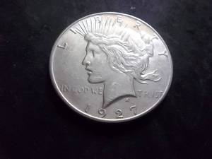 lot 55 image: 1927 S Peace Silver Dollar