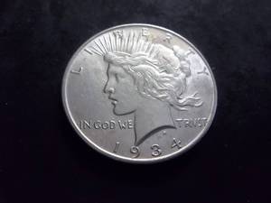 lot 59 image: 1934 D Silver Peace Dollar