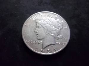 lot 60 image: 1934 S Silver Peace Dollar
