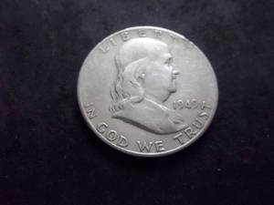 lot 66 image: 1949 S Franklin Half Dollar