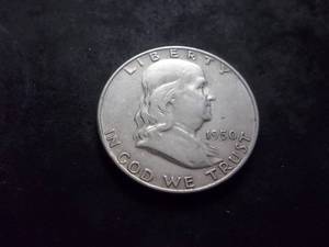 lot 68 image: 1950 D Franklin Half Dollar