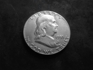 lot 81 image: 1955 Franklin Silver Half Dollar