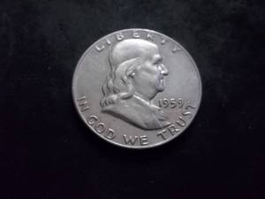 lot 88 image: 1959 D Franklin Half Dollar