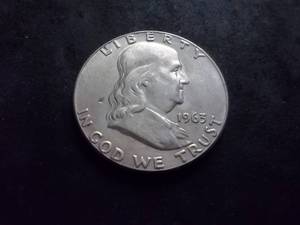 lot 95 image: 1963 Franklin Half Dollar