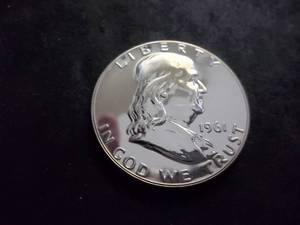 lot 97 image: 1961 Franklin Half Dollar Choice Proof