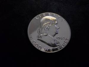 lot 98 image: 1963 Franklin Half Dollar Choice Proof