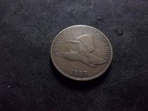 lot 99 image: 1857 Flying Eagle Cent