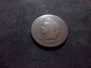lot 107 image: 1864 L Indian Head Cent