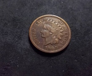 lot 121 image: 1908 S Indian Head Cent Key Coin