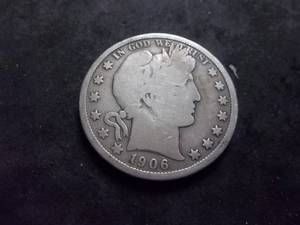 lot 136 image: 1906 D Barber Half Dollar