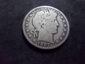 lot 138 image: 1907 Barber Half Dollar