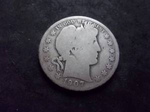 lot 141 image: 1907 S Barber Half Dollar