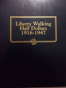 lot 153 image: Complete Walking Liberty Half Dollar Album (Whitman) With Protective Sliders, Archive Quality. $40.00-$50.00 New. (Like New)