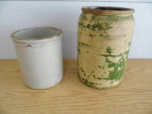 lot 72 image: Lot of 2 Small Crocks
