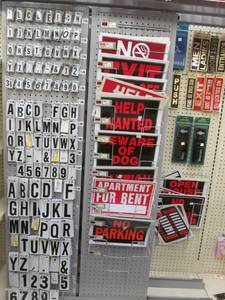 lot 65 image: signage letters