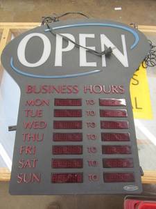 lot 177 image: open sign