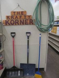 lot 184 image: sign ,shovels