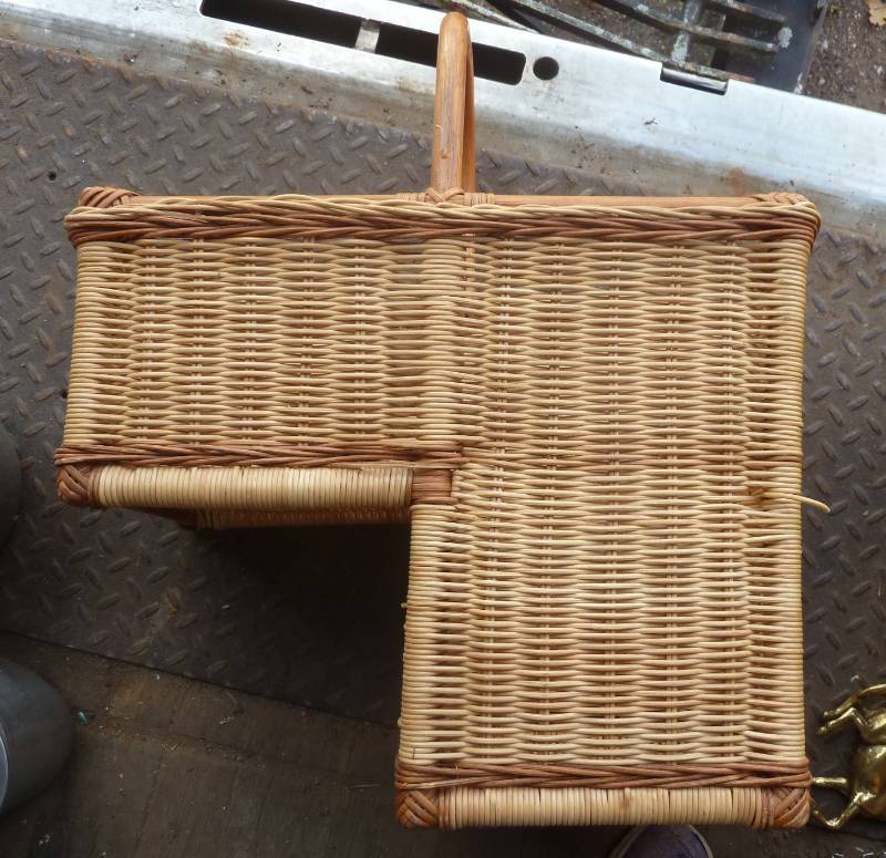 lot 104 image: wicker basket for stairs...