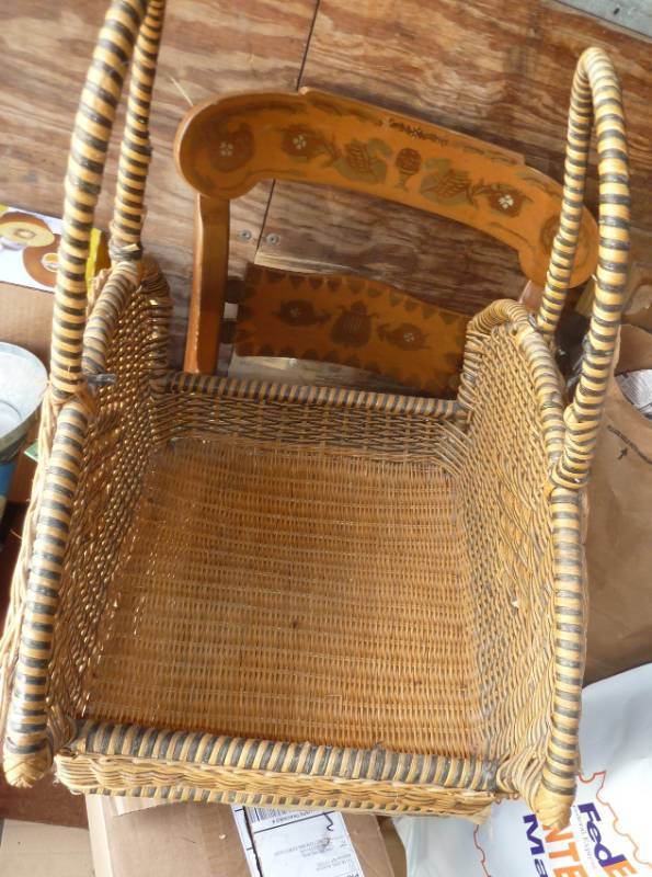 lot 105 image: large wicker basket...