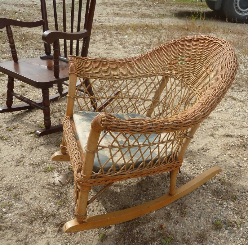 lot 40 image: two vintage childrens rocking chair...