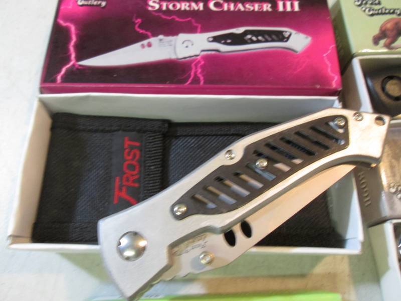 lot 197 image: Lot of 5 Knives New in box.  EC1...