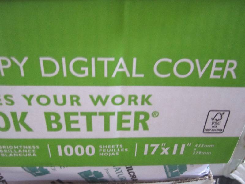 lot 20 image: Case of 1000 Sheets of 17 x 11 Pa...