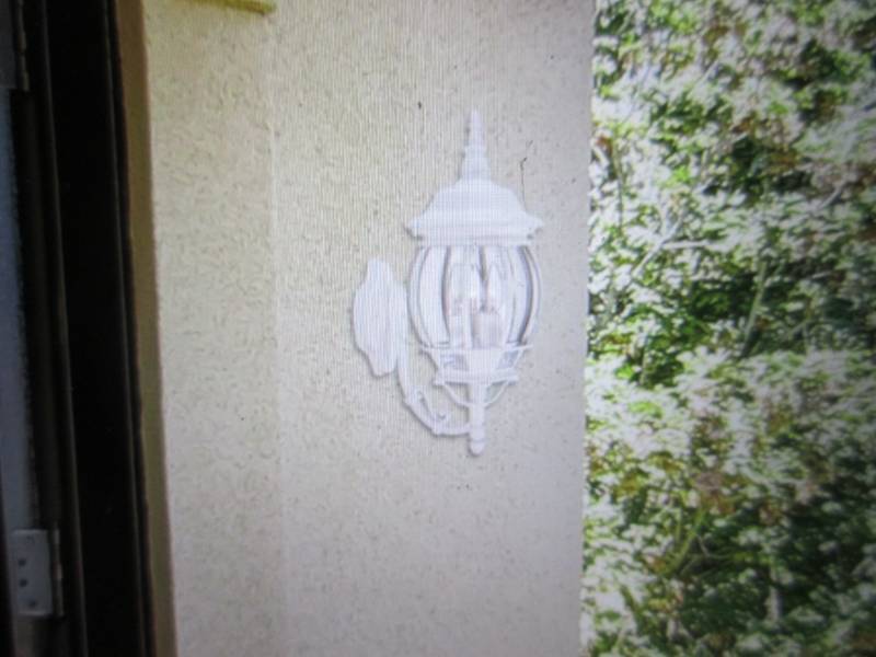 lot 188 image: 3-Light White Outdoor Wall Lantern ...