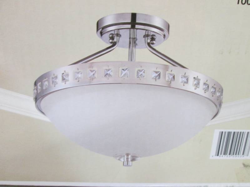 lot 193 image: 13.6 2-Light Polished Chrome Semi-...
