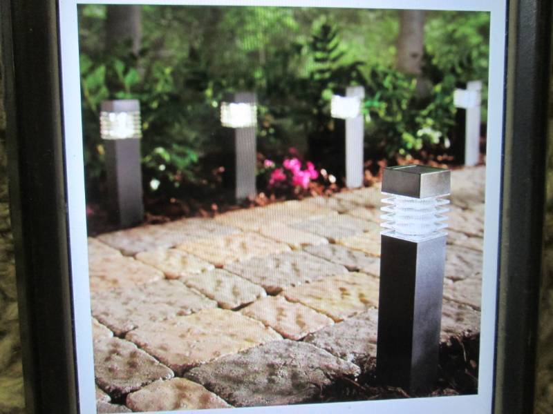 lot 196 image: 6-Pack Black Solar Outdoor Integrat...