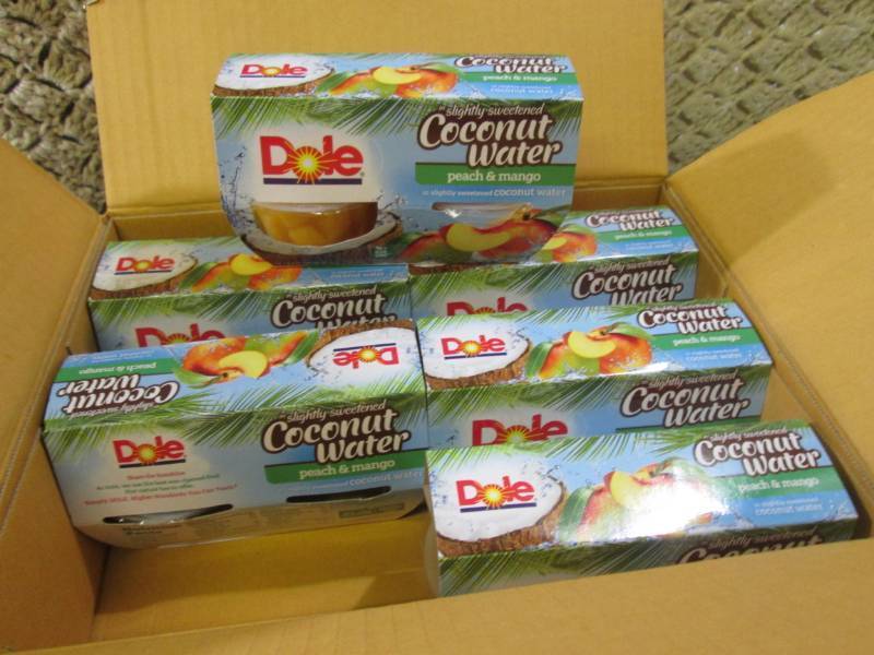 lot 186 image: Case of 6 4-Pack Fruit Cups Peach &...