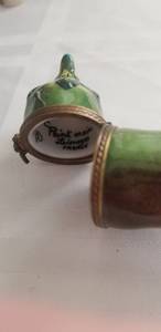 lot 13 image: Procelain Limoges Box  Jalapeno Pepper Oh Lay