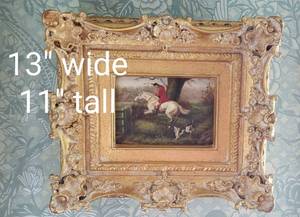 lot 27 image: Original Oil Painting Hunt by Turbel