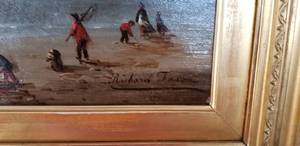 lot 35 image: Original Oil Painting  Ocean Landscape by Richard Faucon
