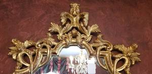 lot 44 image: Spectacular Gilt Carved Wooden Mirror