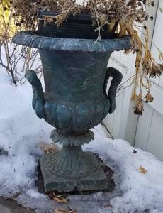 lot 84 image: Iron Verdigris Garden Planter, 1 of 3  PU in Eden Prairie