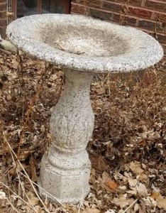 lot 136 image: Shallow Bowl Concrete Birdbath  PU in Eden Prairie