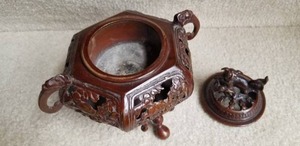 lot 155 image: Ornate Metal Asian Incense Burner