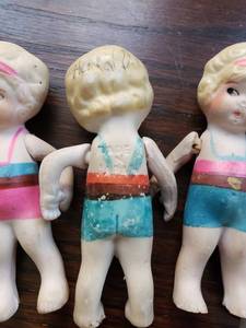 lot 165 image: Antique Japanese Bisque Dolls, Lot of 5