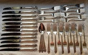 lot 182 image: Prestige Plate Flatware Service for 162 with Hostess Set