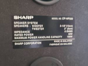 lot 231 image: Sharp Micro Component Stereo System xl-hp500