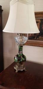 lot 191 image: Vintage Converted Oil Table Lamp